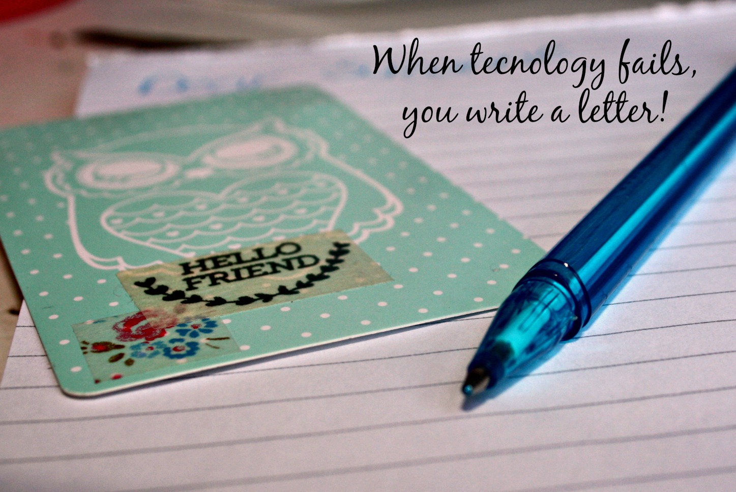 When technology fails, you write a letter. harassedmom.co.za