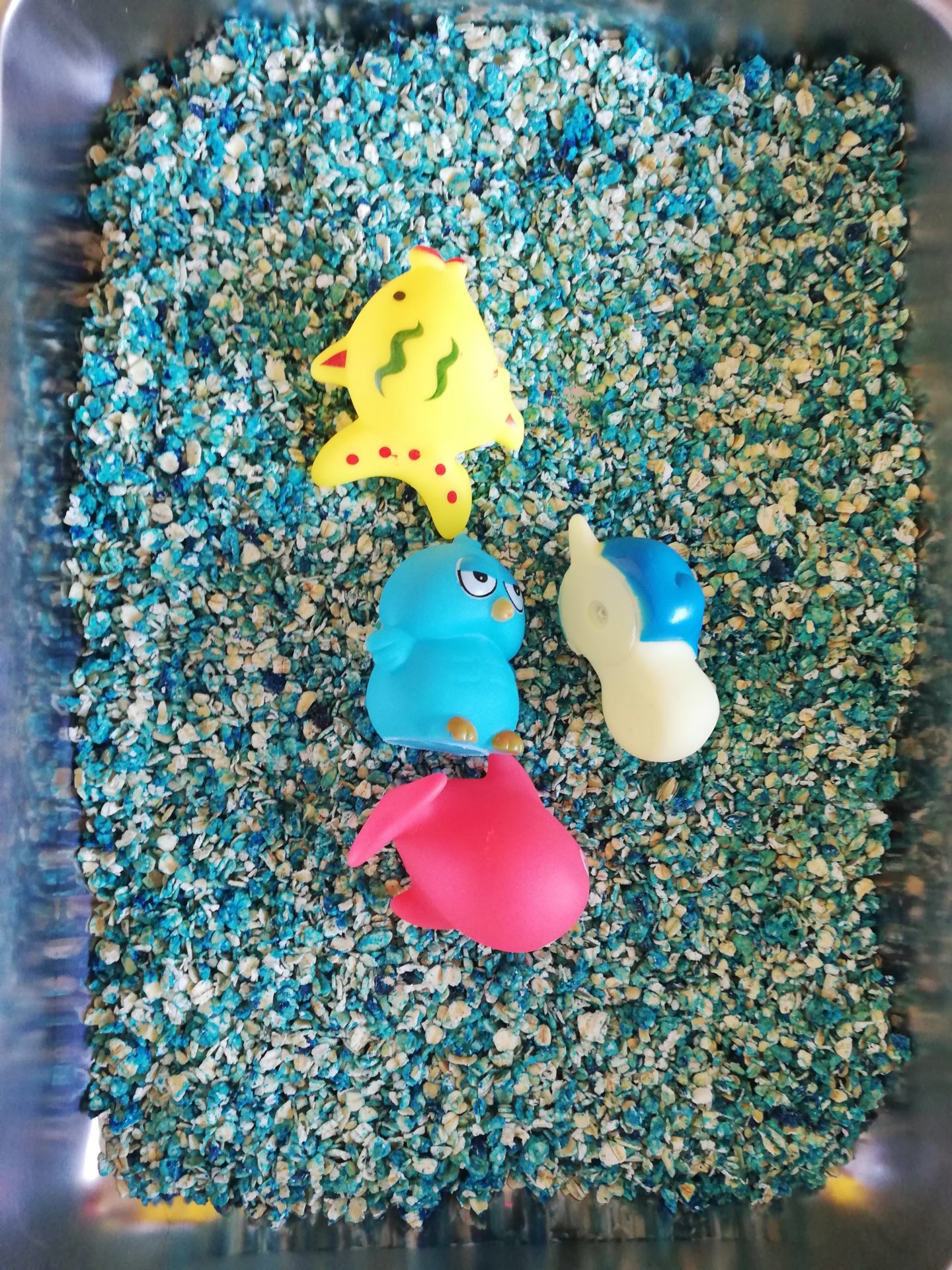 Ocean Themed Sensory Tray | HarassedMom