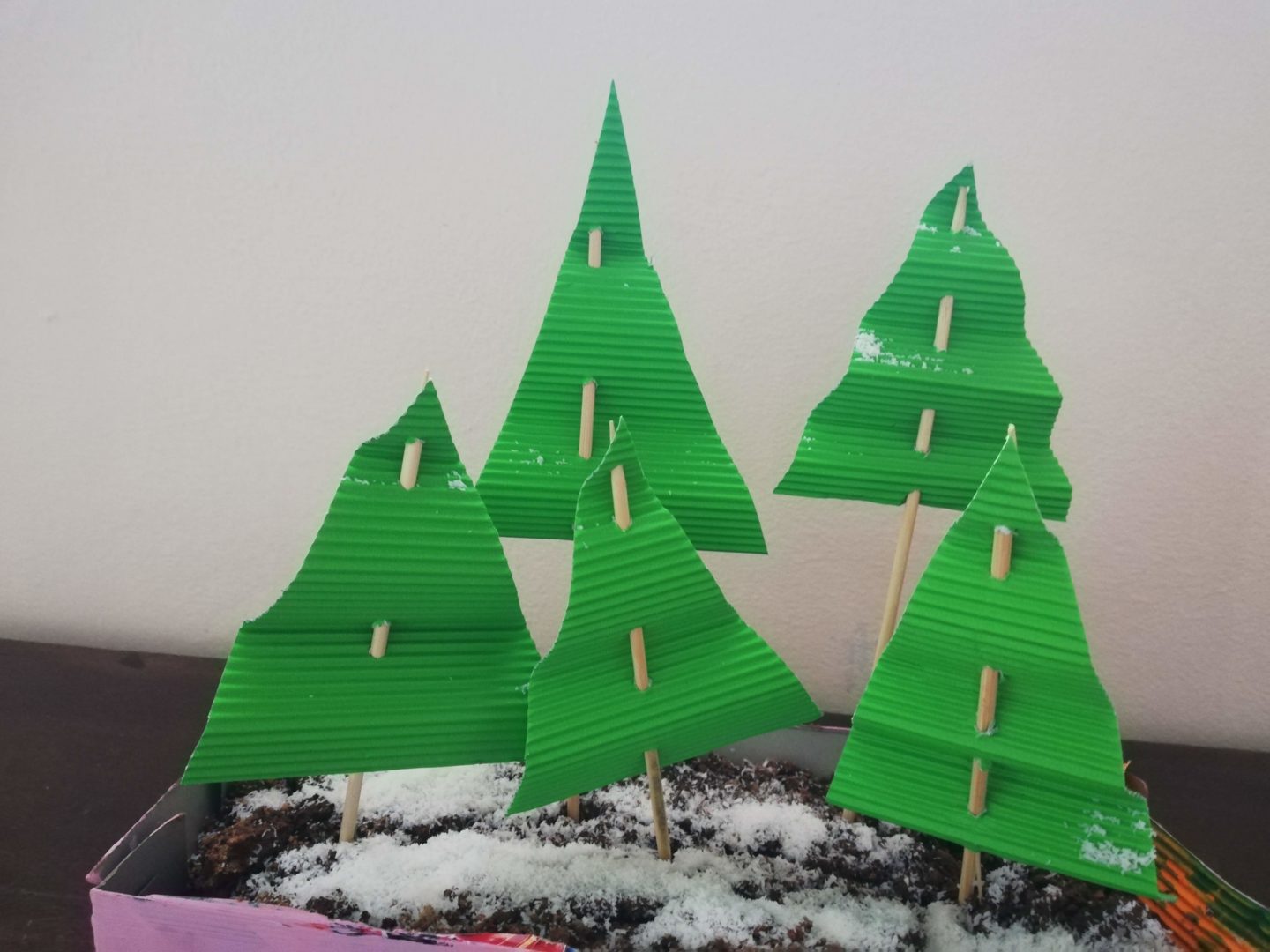 DIY Cardboard Christmas Trees - perfect for kids | HarassedMom