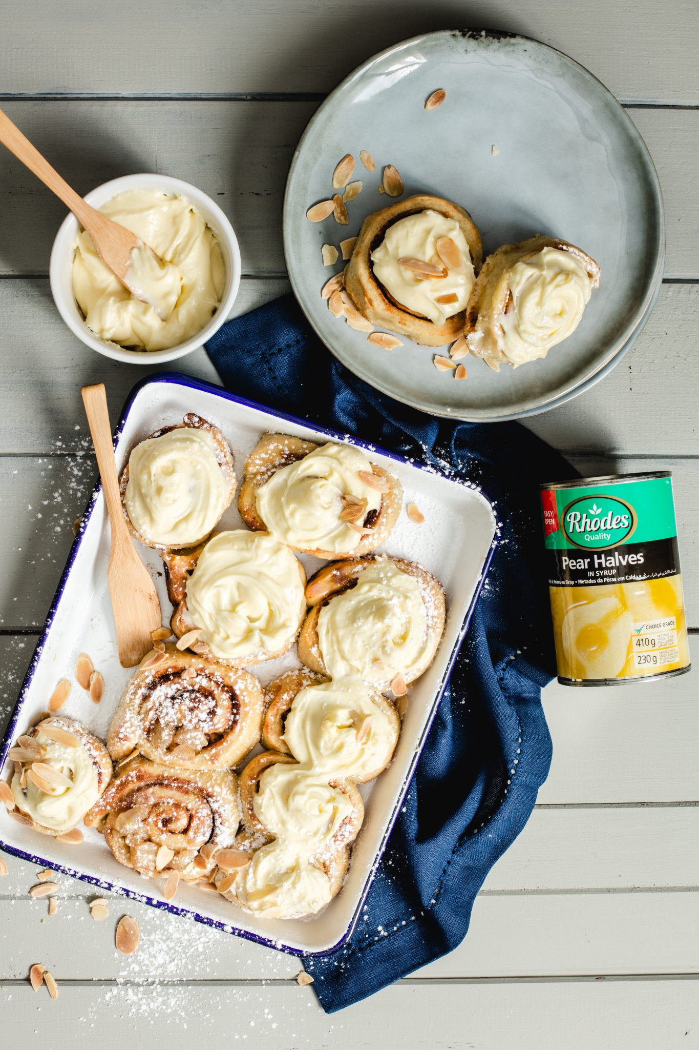 Pear and Ginger Cinnamon Buns with HarassedMom