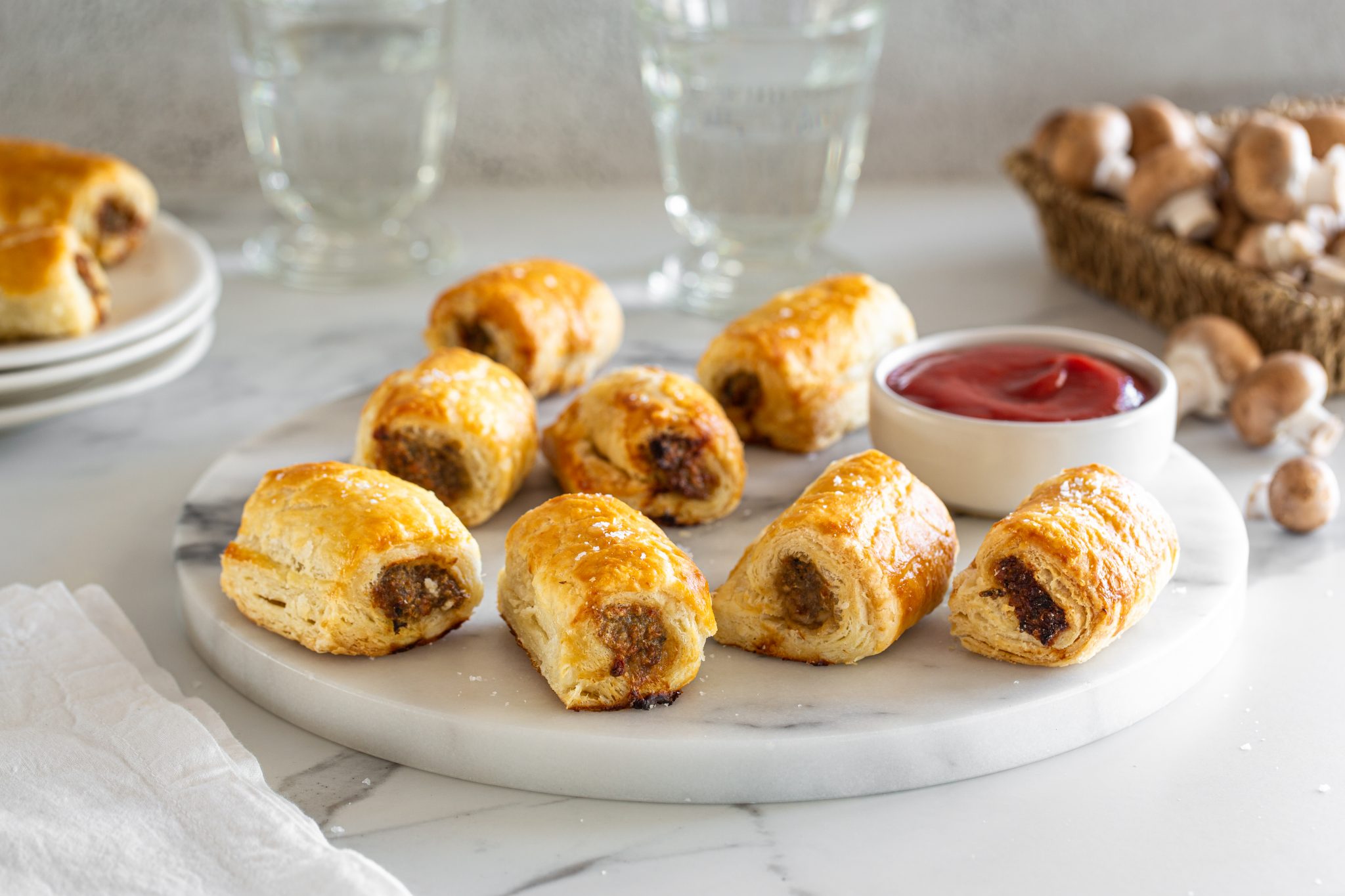 Pork Mince and Mushroom Sausage Rolls | Recipes with HarassedMom